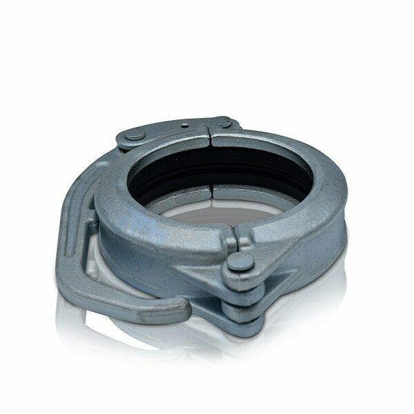 Concrete Pump Supply 4'' Heavy Duty Coupling, Forged, Non-Adjustable, w/Gasket C40SDA